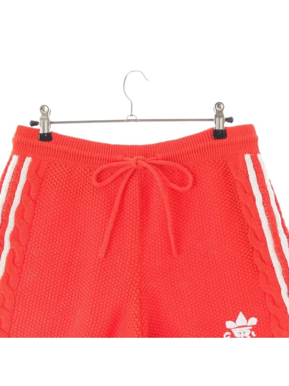 Gucci Adidas Linen Side Line Cable Knit Shorts Red XL
